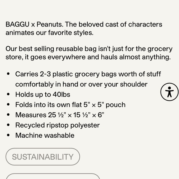 NWT Baggu x Peanuts Standard Reusable Bag Limited Edition Pumpkin Patch - Picture 8 of 8